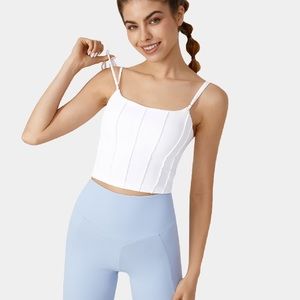 Lace Up Cropped Tank Top